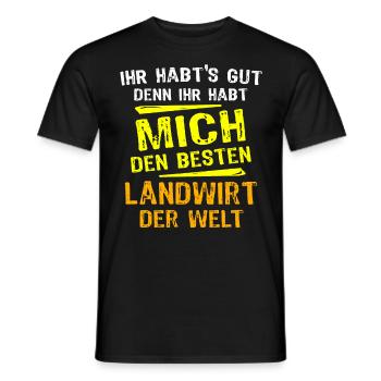 Cadeau fermier - T-shirt homme - noir - Devant - AI Model Male 178 light (178cm)