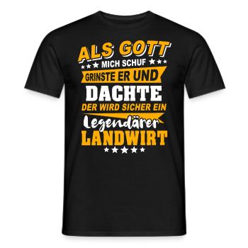 Landwirt Sprüche - Männer T-Shirt - Schwarz - Vorne - AI Model Male 178 light (178cm)