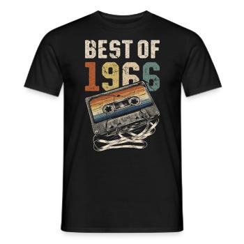 Le meilleur de la cassette d’anniversaire de 1966 - T-shirt homme - noir - Devant - AI Model Male 178 light (178cm)