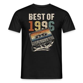 Best Of 1996 Birthday Cassette - Men's T-Shirt - black - Front - AI Model Male 178 light (178cm)