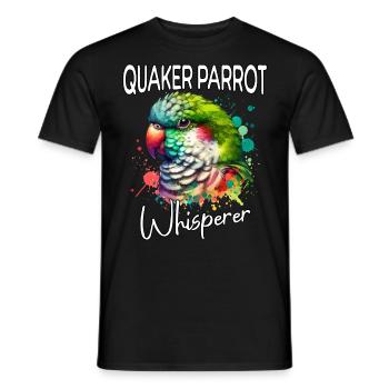 Moine Perruche Chuchoteur - T-shirt homme - noir - Devant - AI Model Male 178 light (178cm)
