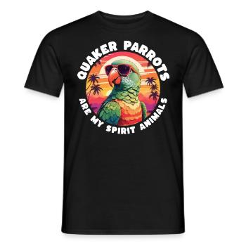 Drôles de dictons de perruche moine - T-shirt homme - noir - Devant - AI Model Male 178 light (178cm)