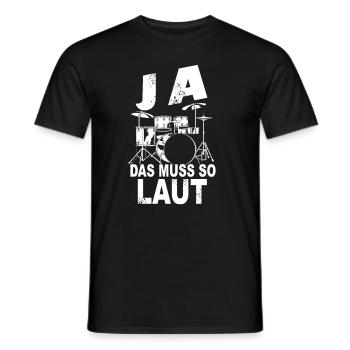 Schlagzeug Drums Drumstick Drummer Musik Band Rock - Männer T-Shirt - Schwarz - Vorne - AI Model Male 178 light (178cm)