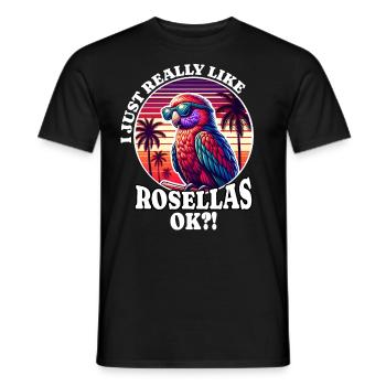 I Love Rosella Saying - Men's T-Shirt - black - Front - AI Model Male 178 light (178cm)