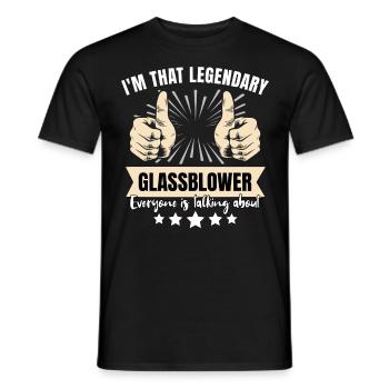 Souffleur de verre légendaire - T-shirt homme - noir - Devant - AI Model Male 178 light (178cm)
