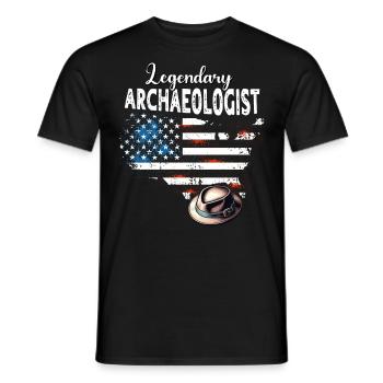 Archéologue - T-shirt homme - noir - Devant - AI Model Male 178 light (178cm)