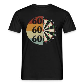 Dart Gift Dartboard Darts Player Bullseye - Men's T-Shirt - black - Front - AI Model Male 178 light (178cm)