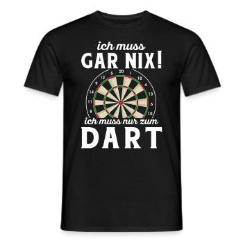 Cadeau de fléchettes Jeu de fléchettes Bullseye - T-shirt homme - noir - Devant - AI Model Male 178 light (178cm)
