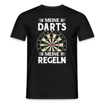 Cadeau de fléchettes Jeu de fléchettes Bullseye - T-shirt homme - noir - Devant - AI Model Male 178 light (178cm)