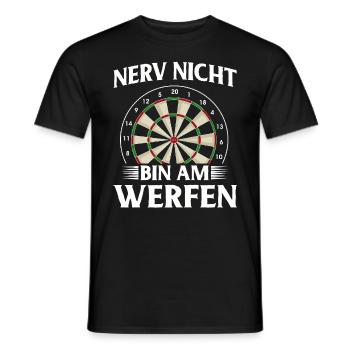 Cadeau de fléchettes Jeu de fléchettes Bullseye - T-shirt homme - noir - Devant - AI Model Male 178 light (178cm)