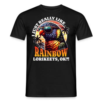 I Love Rainbow Lori Saying - Men's T-Shirt - black - Front - AI Model Male 178 light (178cm)