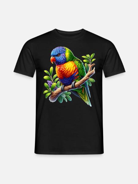 Rainbow lorikeet - Men's T-Shirt - black