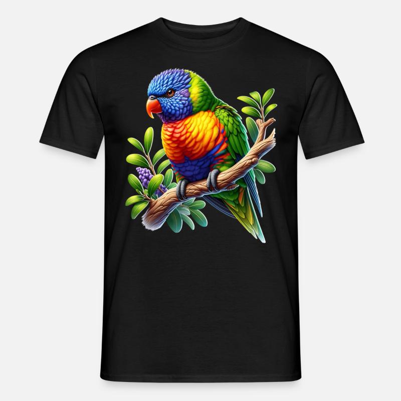 Rainbow lorikeet - Men’s T-shirt - black