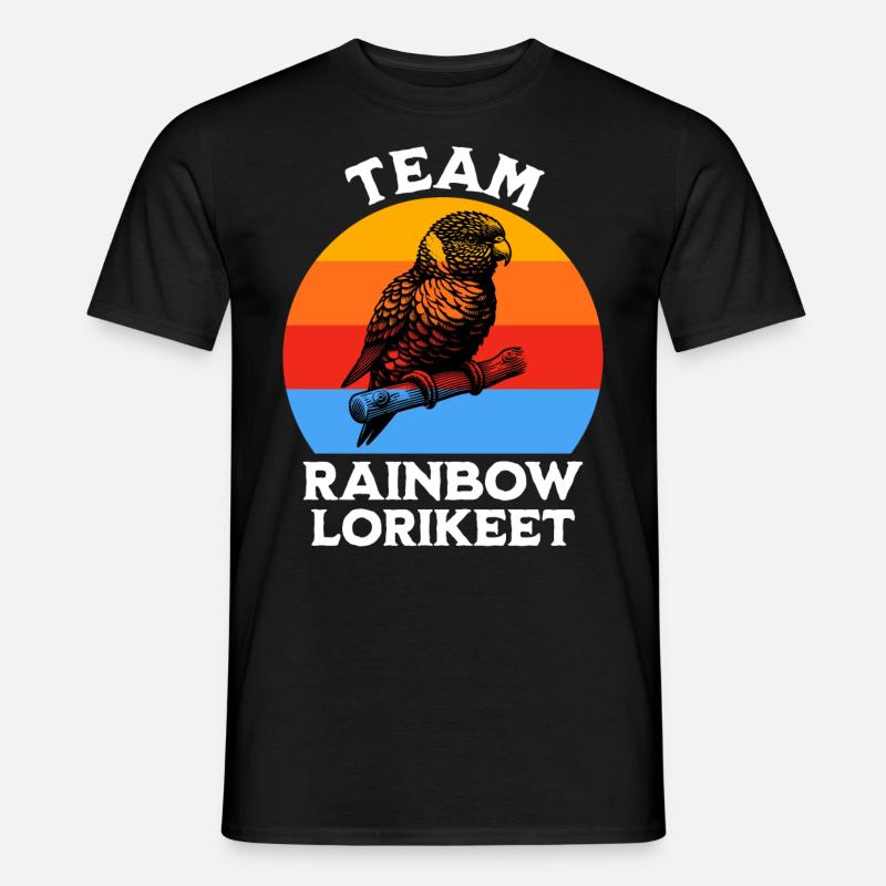 Team Regenbogenlori - Männer T-Shirt - Schwarz