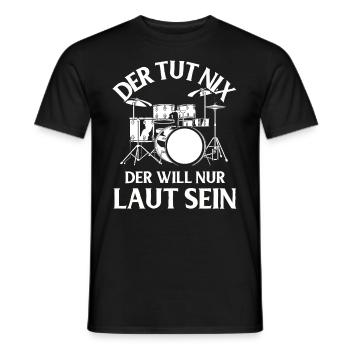 Tambours Tambours Baguette Batteur Musique Groupe Rock - T-shirt homme - noir - Devant - AI Model Male 178 light (178cm)