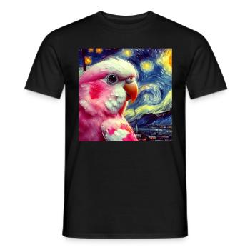 Bourke Perruche Nuit étoilée - T-shirt homme - noir - Devant - AI Model Male 178 light (178cm)