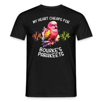 Bourkesittich Herzlinie - Männer T-Shirt - Schwarz - Vorne - AI Model Male 178 light (178cm)