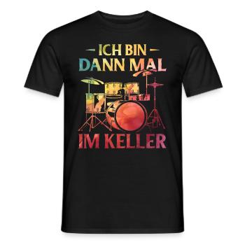 Tambours Tambours Baguette Batteur Musique Groupe Rock - T-shirt homme - noir - Devant - AI Model Male 178 light (178cm)