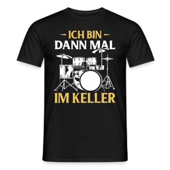 Tambours Tambours Baguette Batteur Musique Groupe Rock - T-shirt homme - noir - Devant - AI Model Male 178 light (178cm)