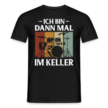 Tambours Tambours Baguette Batteur Musique Groupe Rock - T-shirt homme - noir - Devant - AI Model Male 178 light (178cm)