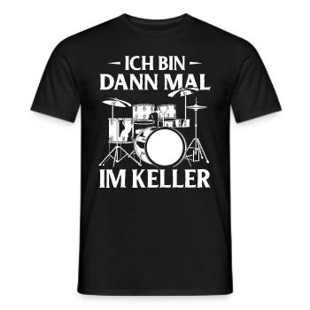 Drums Drums Drumstick Drummer Music Band Rock - Men's T-Shirt - black - Front - AI Model Male 178 light (178cm)