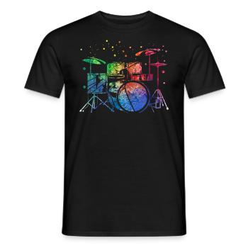 Tambours Baguettes Tambours Batteur Musique Groupe Rock - T-shirt homme - noir - Devant - AI Model Male 178 light (178cm)
