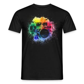 Tambours Tambours Baguette Batteur Musique Groupe Rock - T-shirt homme - noir - Devant - AI Model Male 178 light (178cm)