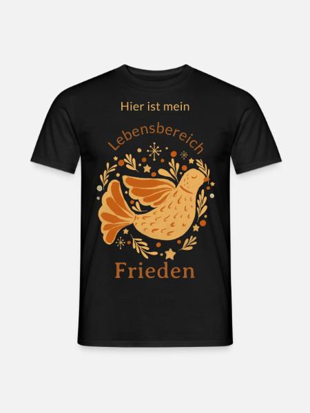 Hier ist mein Lebensbereich Frieden - Männer T-Shirt - Schwarz
