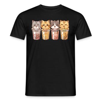 Bubble Tea Boba BubbleTea Kawaii Japan Tea Kpop - Männer T-Shirt - Schwarz - Vorne - AI Model Male 178 light (178cm)