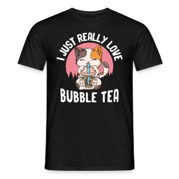 Bubble Tea Boba BubbleTea Kawaii Japan Tea Kpop - Männer T-Shirt - Schwarz - Vorne - AI Model Male 178 light (178cm)