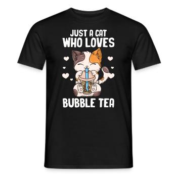 Bubble Tea Boba BubbleTea Kawaii Japan Tea Kpop - Männer T-Shirt - Schwarz - Vorne - AI Model Male 178 light (178cm)
