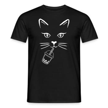 Bubble Tea Boba BubbleTea Kawaii Japan Tea Kpop - Men's T-Shirt - black - Front - AI Model Male 178 light (178cm)