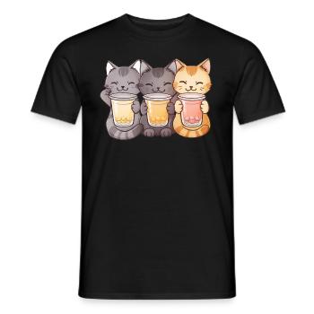 Bubble Tea Boba BubbleTea Kawaii Japan Tea Kpop - Männer T-Shirt - Schwarz - Vorne - AI Model Male 178 light (178cm)