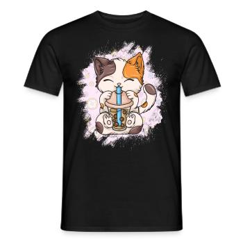 Bubble Tea Boba BubbleTea Kawaii Japan Tea Kpop - Männer T-Shirt - Schwarz - Vorne - AI Model Male 178 light (178cm)