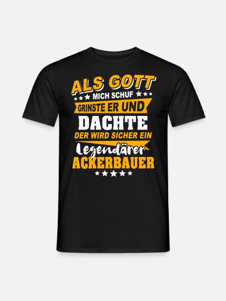 Ackerbauer Sprüche - Männer T-Shirt - Schwarz