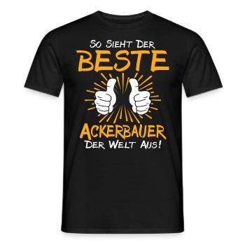 aAckerbauer Geschenkidee - Männer T-Shirt - Schwarz - Vorne - AI Model Male 178 light (178cm)
