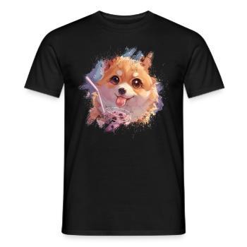Bubble Tea Boba BubbleTea Kawaii Japan Tea Kpop - Men's T-Shirt - black - Front - AI Model Male 178 light (178cm)