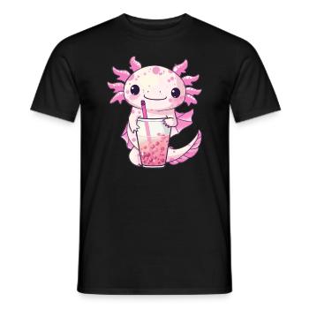 Bubble Tea Boba BubbleTea Kawaii Japan Tea Kpop - Men's T-Shirt - black - Front - AI Model Male 178 light (178cm)