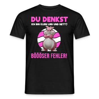 Hase Tshirt Lustig Witzig Humor Sarkasmus Büro - Männer T-Shirt - Schwarz - Vorne - AI Model Male 178 light (178cm)