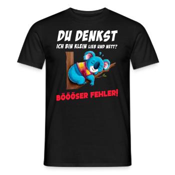 Koala Tshirt Drôle Drôle Humour Sarcasme Bureau - T-shirt homme - noir - Devant - AI Model Male 178 light (178cm)