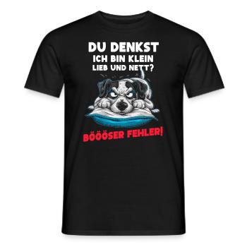 Chien Tshirt Drôle Drôle Humour Sarcasme Bureau - T-shirt homme - noir - Devant - AI Model Male 178 light (178cm)