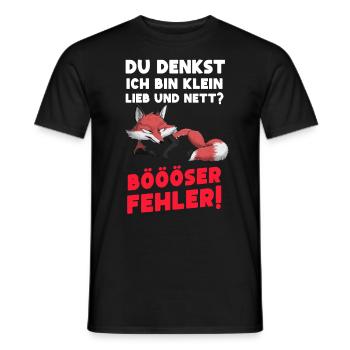 Fox Tshirt Funny Funny Humor Sarcasm Office - Men's T-Shirt - black - Front - AI Model Male 178 light (178cm)
