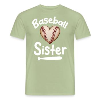 Baseball Sport Baseballspieler Pitcher Catcher USA - Männer T-Shirt - Sage - Vorne - AI Model Male 178 light (178cm)