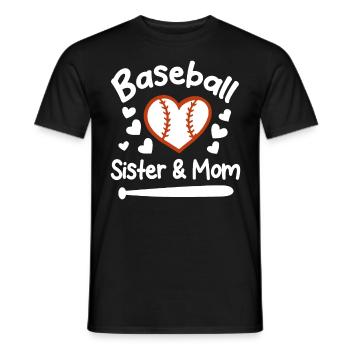 Baseball Sport Baseballspieler Pitcher Catcher USA - Männer T-Shirt - Schwarz - Vorne - AI Model Male 178 light (178cm)