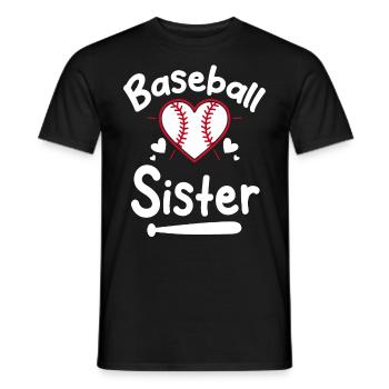 Baseball Sport Baseballspieler Pitcher Catcher USA - Männer T-Shirt - Schwarz - Vorne - AI Model Male 178 light (178cm)