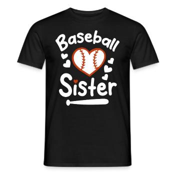 Baseball Sport Baseballspieler Pitcher Catcher USA - Männer T-Shirt - Schwarz - Vorne - AI Model Male 178 light (178cm)