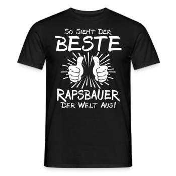 Best rapeseed farmer - Men's T-Shirt - black - Front - AI Model Male 178 light (178cm)