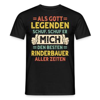 Éleveur de bovins - T-shirt homme - noir - Devant - AI Model Male 178 light (178cm)
