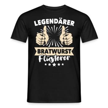 Bratwurst Sprüche - Männer T-Shirt - Schwarz - Vorne - AI Model Male 178 light (178cm)