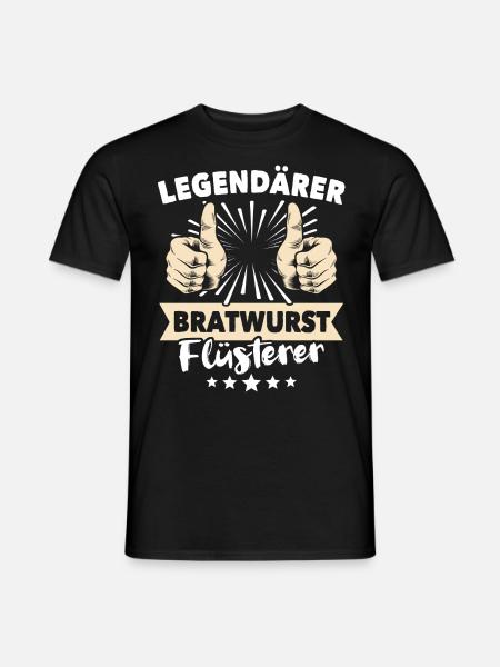 Bratwurst Sprüche - Männer T-Shirt - Schwarz
